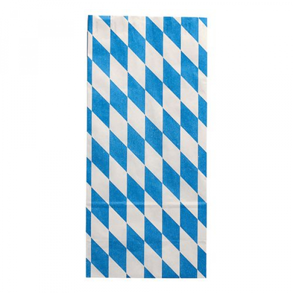 Hähnchenbeutel, Papier mit Alu-Einlage 28 x 13 x 8 cm "Bayrisch blau" 1/1